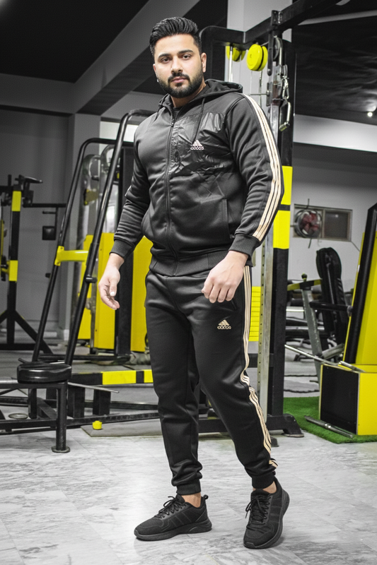 Apex Trainer 3-Stripes Classic Tracksuit Black
