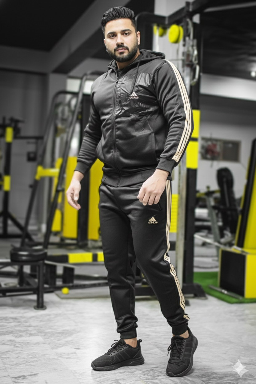 Apex Trainer 3-Stripes Classic Tracksuit Black